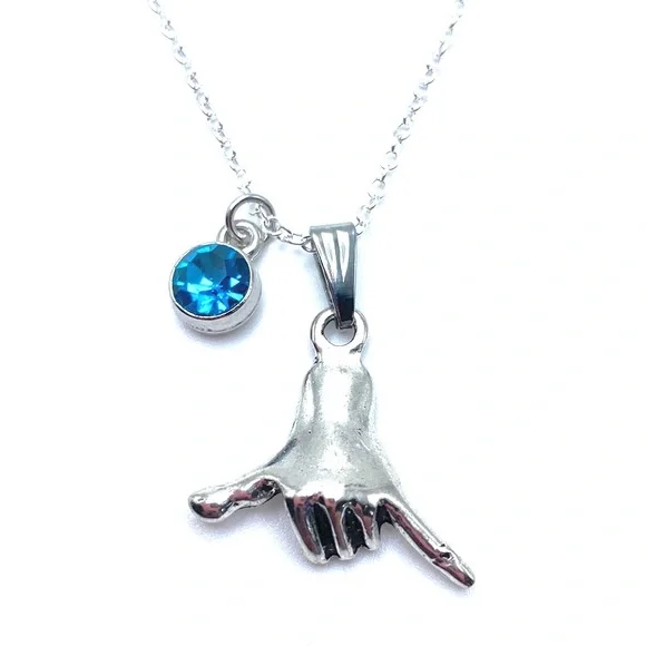 Surfing Shaka Sign Necklace Hang Loose May Be Personalized - Picture 7 of 8